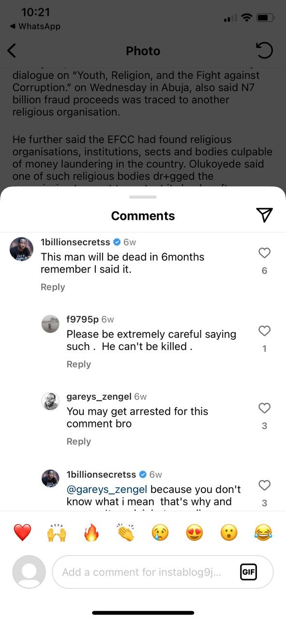 EFCC Arrests Instagram user