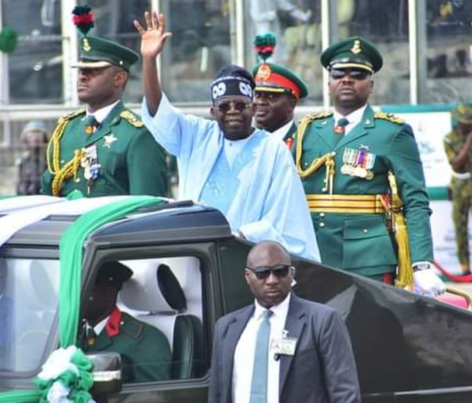 Tinubu Falls Flat Before Parade Motorcade on June 12 Commemoration Day